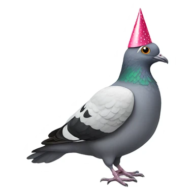 Pigeon with party hat  sticker