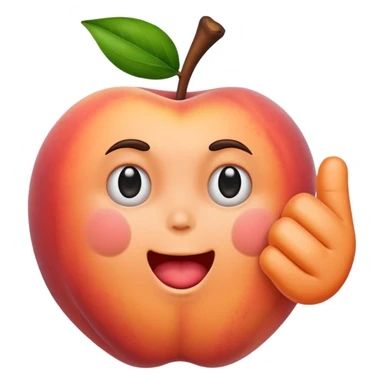 middle finger in a peach sticker