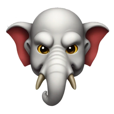 oni japanese mask elephant sticker
