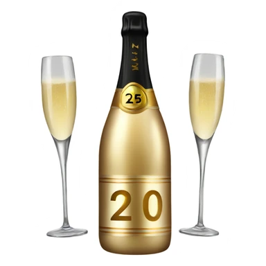2025 new year champagne  sticker
