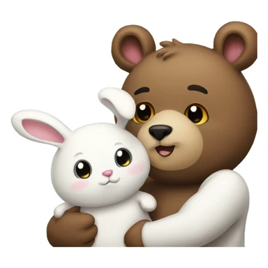 bear and bunny loving sticker