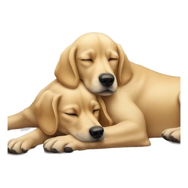 dog with collar indoors sleeping with a blond girl  sticker