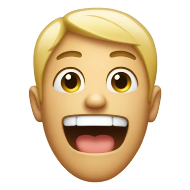 Nervous person with sweat running down there face while smiling  sticker