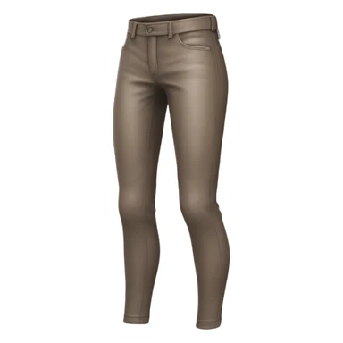 Realistic Isolated pair of taupe leather pants side view. sticker
