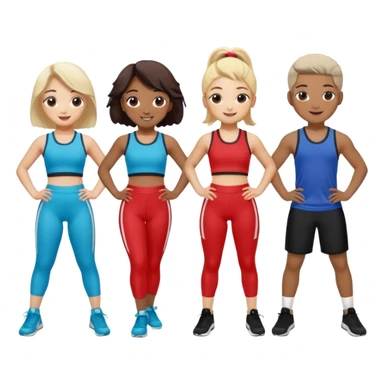 peopel in a class for k-pop dance sticker