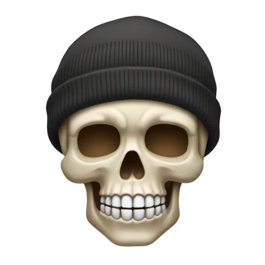 skull wearing beanie sticker