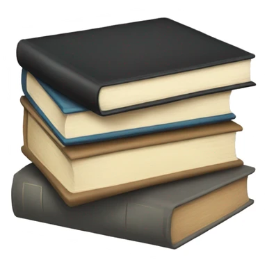 neutral stack of books sticker