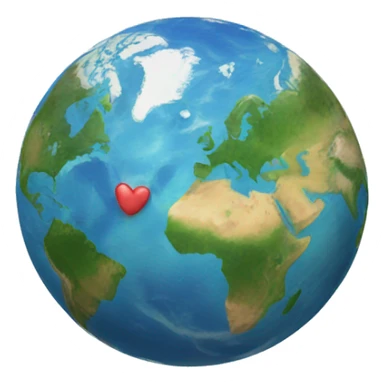Earth with hearts  sticker