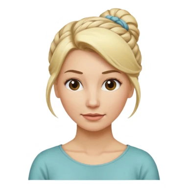 femme 35 ans blonde cheveux attachés sticker