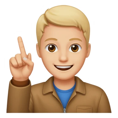 Smiling flipping off middle finger sticker