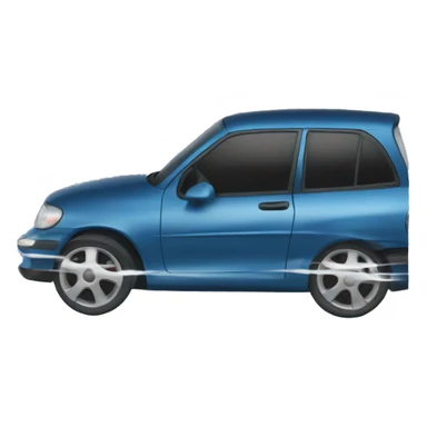 a car with a blue squeal sticker