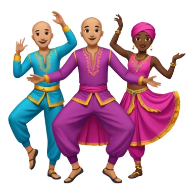 Bald moroccan man with dancers sticker