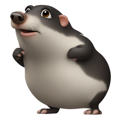 Mole with snout sticker