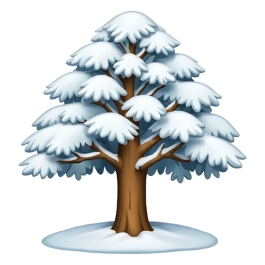 snowy tree sticker