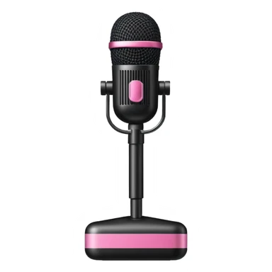 stage microphone with pink strip on bottom sticker
