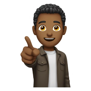 Guy pointing out someone sticker