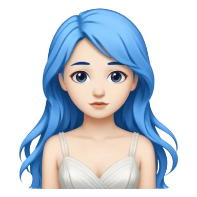 bride with blue hair sticker