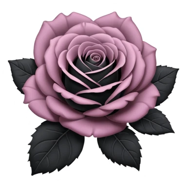 pastel black rose sticker