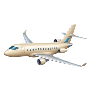 long modern light beige passenger airplane sticker