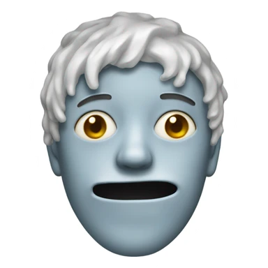 Face covered in glue sticker