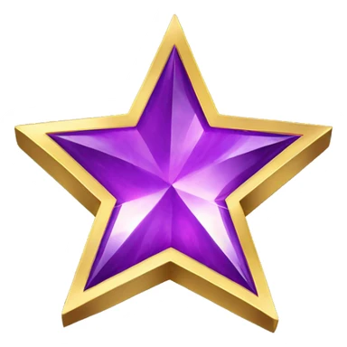 purple diamond star with gld margins sticker