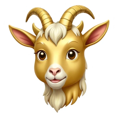 A goat made out of gold sticker