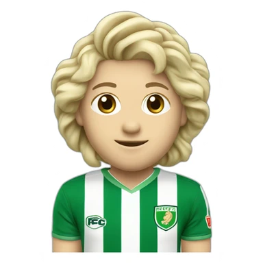Fc groningen speler ligte huid en blond knotje sticker