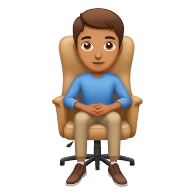 Person sitting in chair w sticker