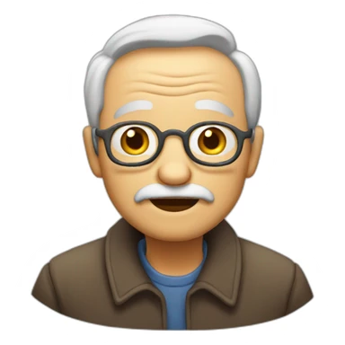 old man telling a story sticker