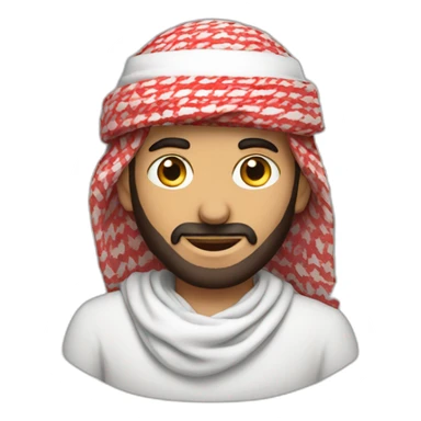 Arabian Man with red keffiyeh sticker
