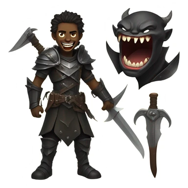 demon hunter laughing sticker