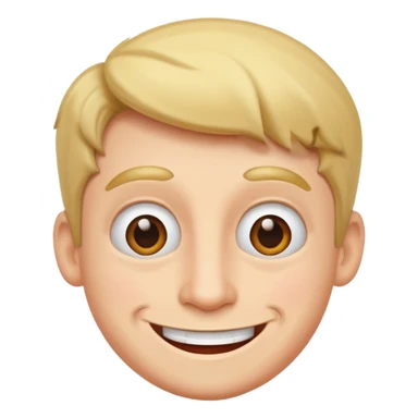 A man with funny face sticker