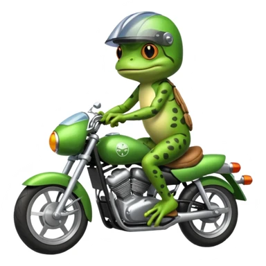 Frog on a motorcycle sticker