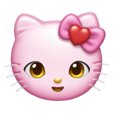 Hello kitty with heart eyes sticker
