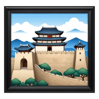 South Korea suwon Hwaseong Fortress Palace castle sticker