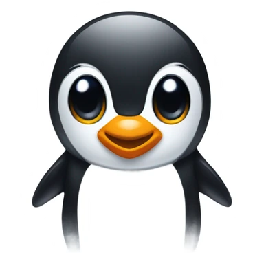 Penguin winky face sticker