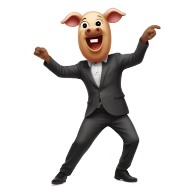 Pork chop dancing sticker