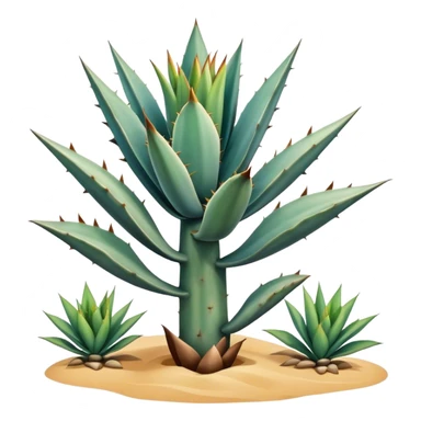 Agave plant in desert  sticker