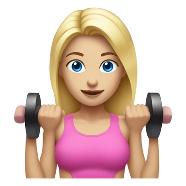 Blonde girl blue eyes lifting sticker