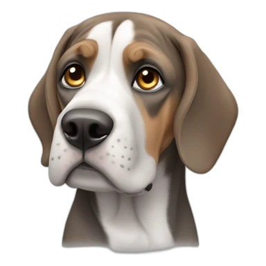 Beagle Dog with Grey Neapolitan Mastiff, Grey Eyes sticker