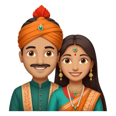 2 indian couple sticker