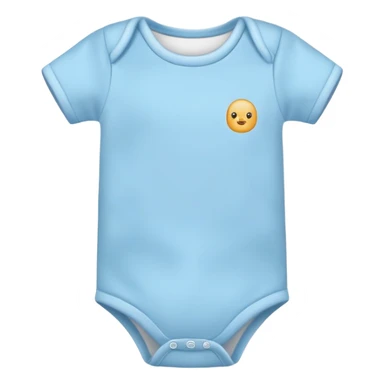 Plain blue pastel baby’s onesie shirt sticker