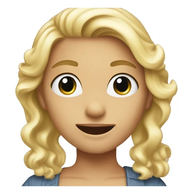 A blond Girl how is Wave to someone sticker