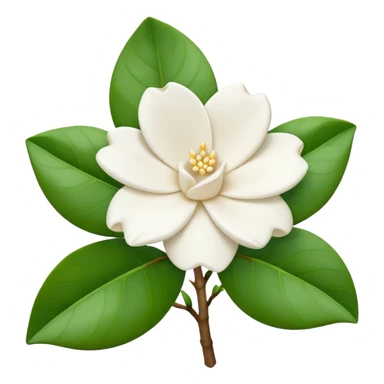 Gardenia blanca sin tantas hojas verdes sticker