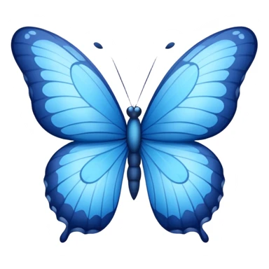 Blue butterfly with letter sticker