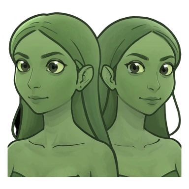 Two Fairy Celestial Sisters  sticker