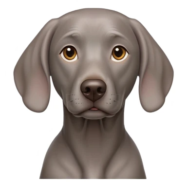 cinematic-noble-weimaraner-portrait-emoji,-poised-and-regal,-with-a-strong,-athletic-build-and-a-lustrous,-well-groomed-grey fur,-deep-set-soulful-brown-eyes,-simplified-yet-sharp-and-sophisticated-features,-highly-detailed, sticker