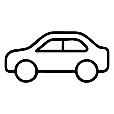 outlined car icon with no fill sticker
