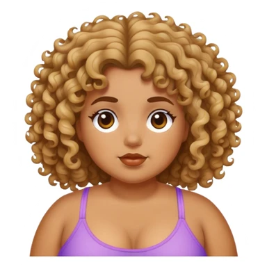 chunky tan short girl with curly beach hair in san diego  sticker