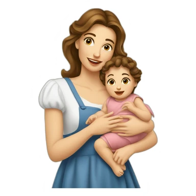Femme italienne et son bébé sticker